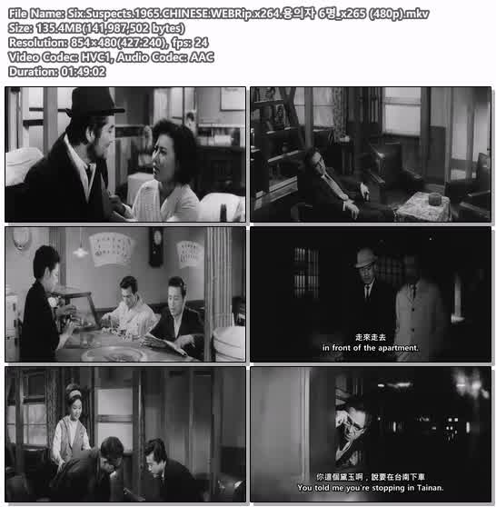 Six.Suspects.1965.CHINESE.WEBRip.x264.용의자 6명_x265 (480p)
