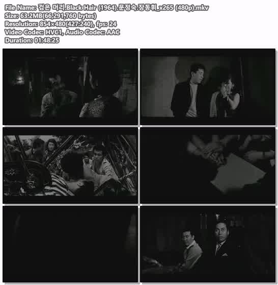 검은 머리.Black Hair (1964).문정숙.장동휘_x265 (480p)