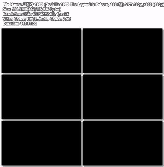 고질라 1985 (Godzilla 1985 The Legend Is Reborn, 1984년)-VXT 4..