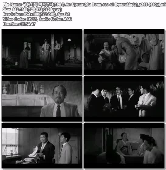 구봉서의 벼락부자(1961) An Upstart(Gu Bong-seo-ui Byeorakbuja)..