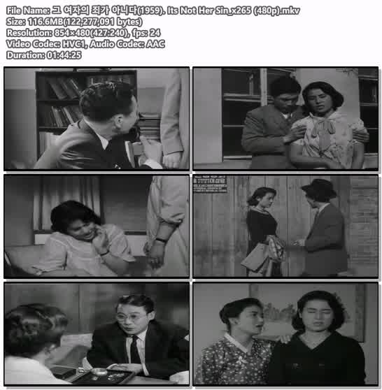그 여자의 죄가 아니다(1959). Its Not Her Sin_x265 (480p)