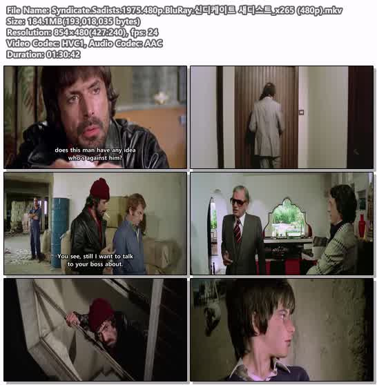 Syndicate.Sadists.1975.480p.BluRay.신디케이트 새디스트_x265 (4..
