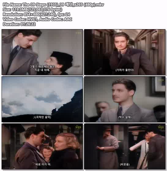 The 39 Steps (1935)_39 계단_x265 (480p)