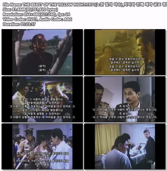 THE BEAST OF THE YELLOW NIGHT.1971(노란 밤의 야수)_악마와 전체..