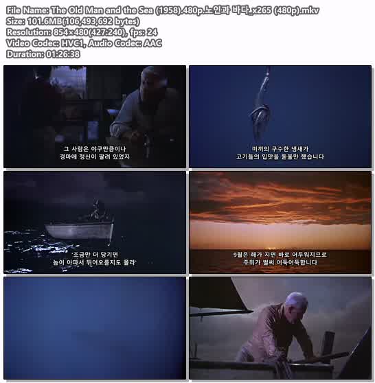 The Old Man and the Sea (1958).480p.노인과 바다_x265 (480p)