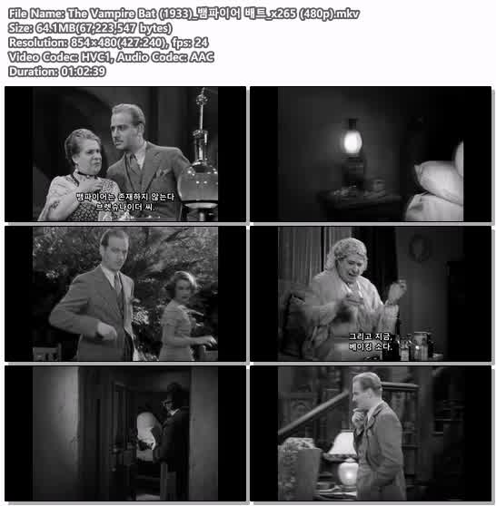 The Vampire Bat (1933)_뱀파이어 배트_x265 (480p)