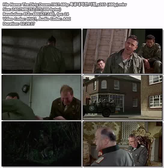 The.Dirty.Dozen.1967.480p.특공대작전.더빙_x265 (480p)