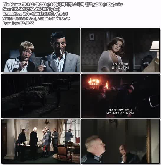 TRIPLE CROSS (1966)극비지령 스파이 첩보_x265 (480p)