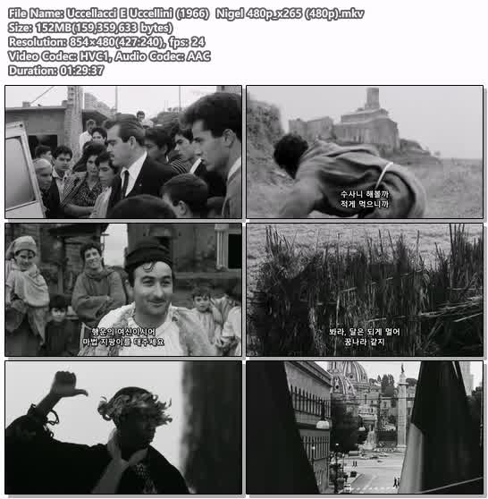 Uccellacci E Uccellini (1966) Nigel 480p_x265 (480p)