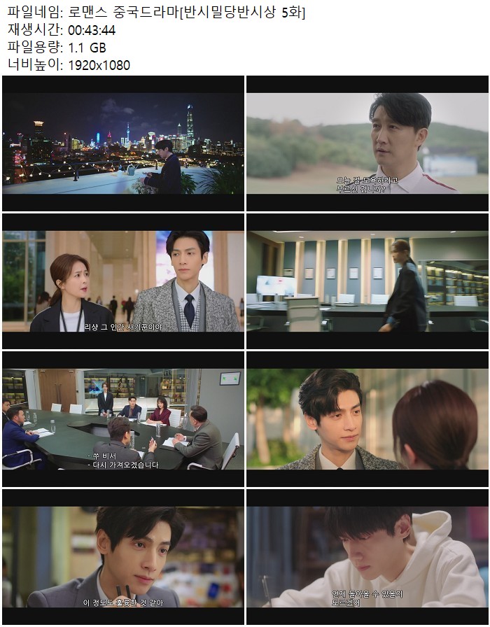 로맨스 중국드라마[반시밀당반시상 5화]