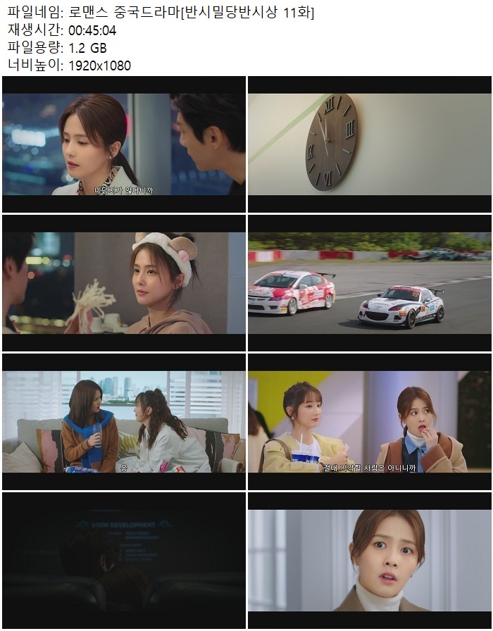 로맨스 중국드라마[반시밀당반시상 11화]