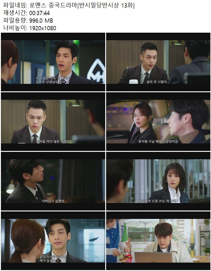 로맨스 중국드라마[반시밀당반시상 13화]