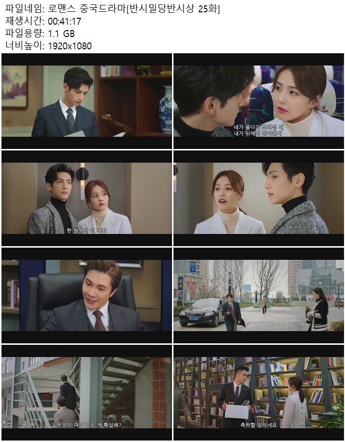 로맨스 중국드라마[반시밀당반시상 25화]