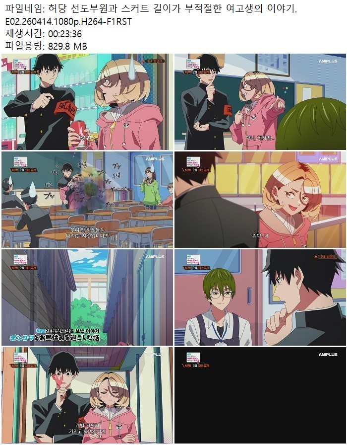 허당 선도부원과 스커트 길이가 부적절한 여고생의 이야기.E02.260..