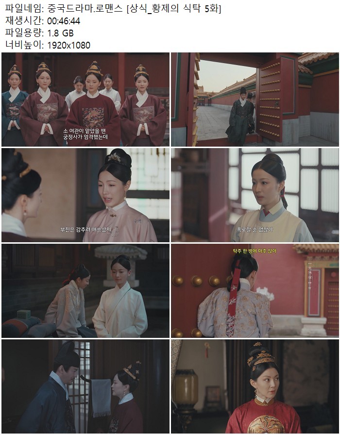 중국드라마.로맨스 [상식_황제의 식탁 5화]
