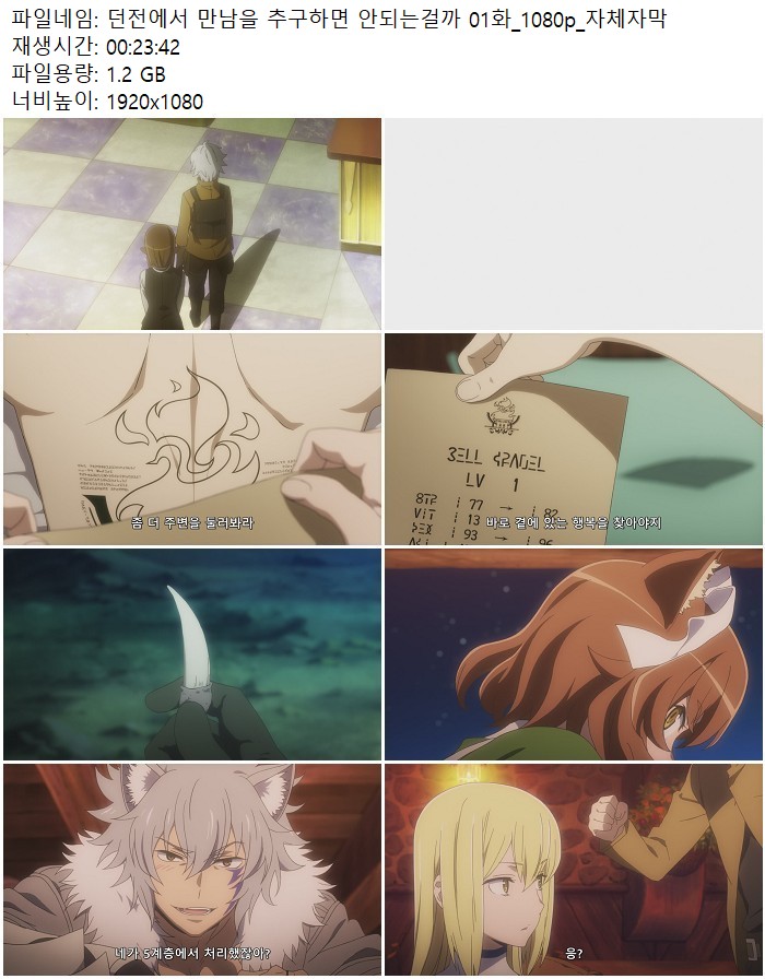 던전에서 만남을 추구하면 안되는걸까 01화_1080p_자체자막