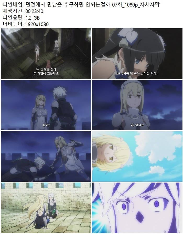 던전에서 만남을 추구하면 안되는걸까 07화_1080p_자체자막