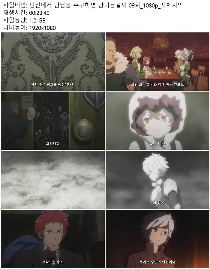 던전에서 만남을 추구하면 안되는걸까 09화_1080p_자체자막