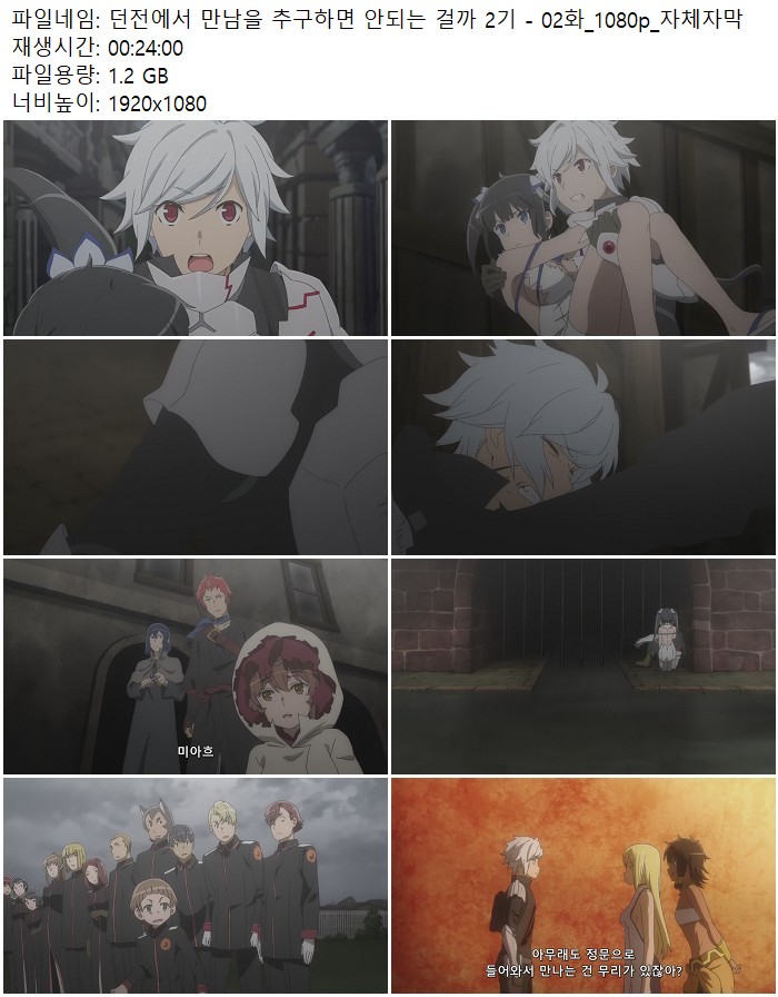 던전에서 만남을 추구하면 안되는 걸까 2기 - 02화_1080p_자체자막