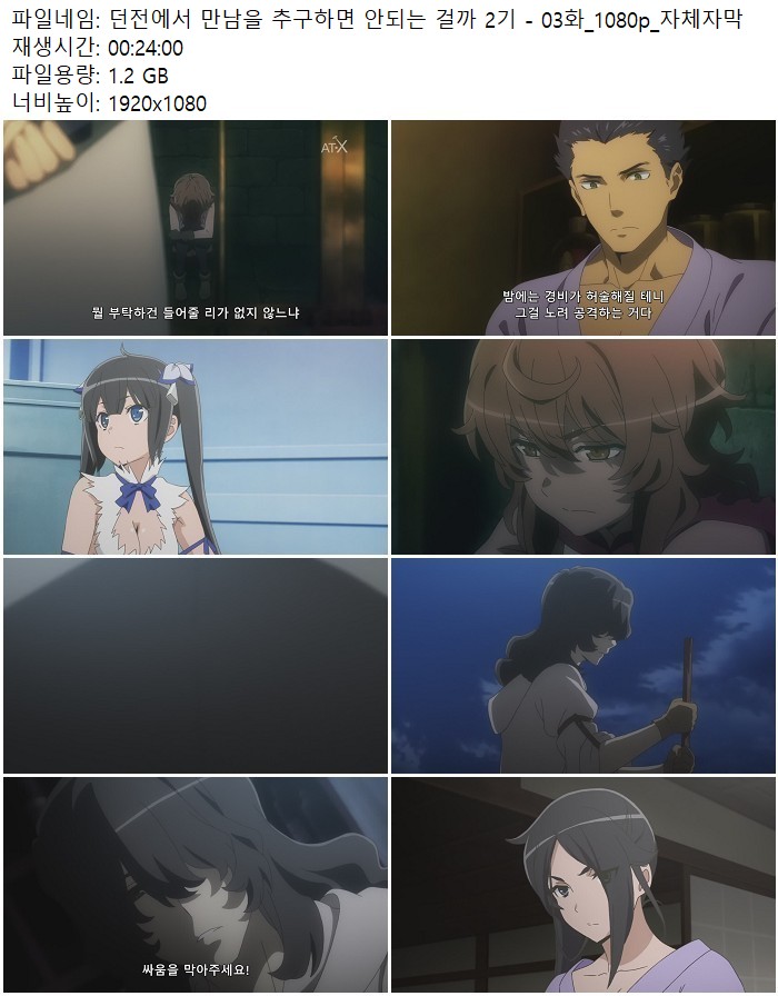 던전에서 만남을 추구하면 안되는 걸까 2기 - 03화_1080p_자체자막