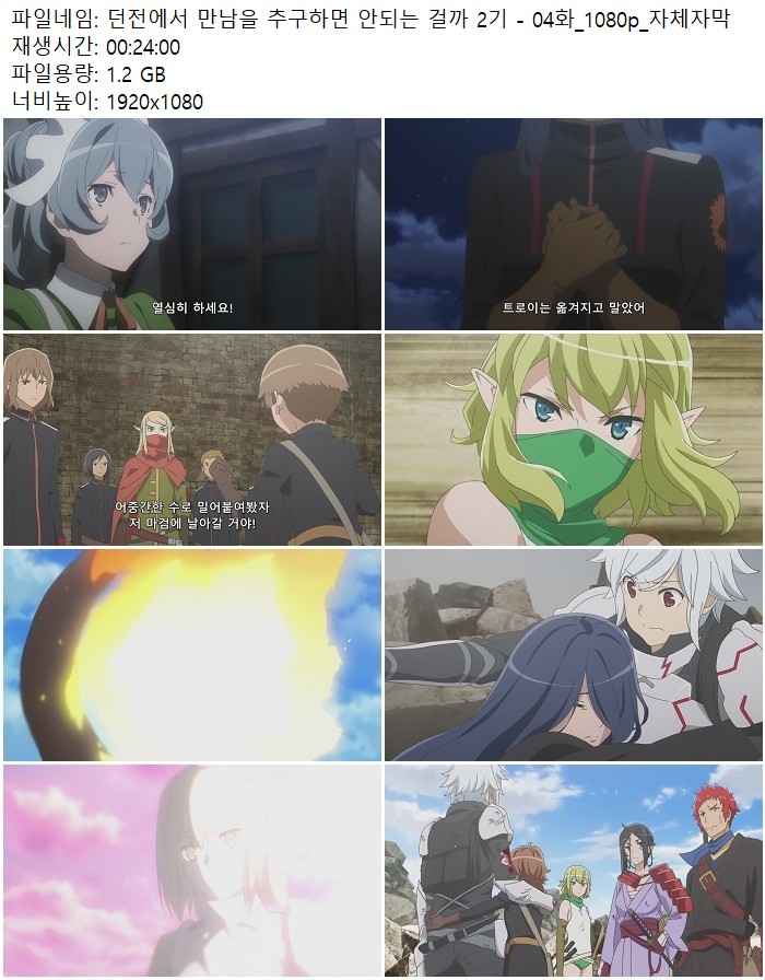 던전에서 만남을 추구하면 안되는 걸까 2기 - 04화_1080p_자체자막
