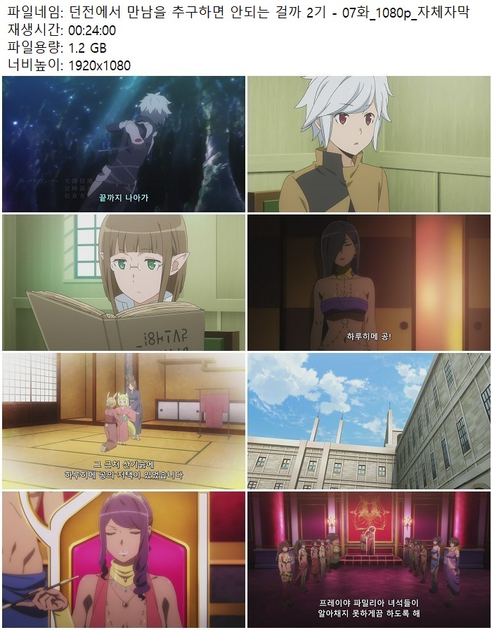 던전에서 만남을 추구하면 안되는 걸까 2기 - 07화_1080p_자체자막