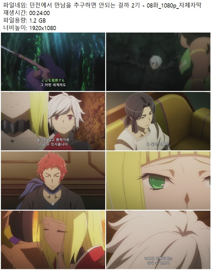 던전에서 만남을 추구하면 안되는 걸까 2기 - 08화_1080p_자체자막