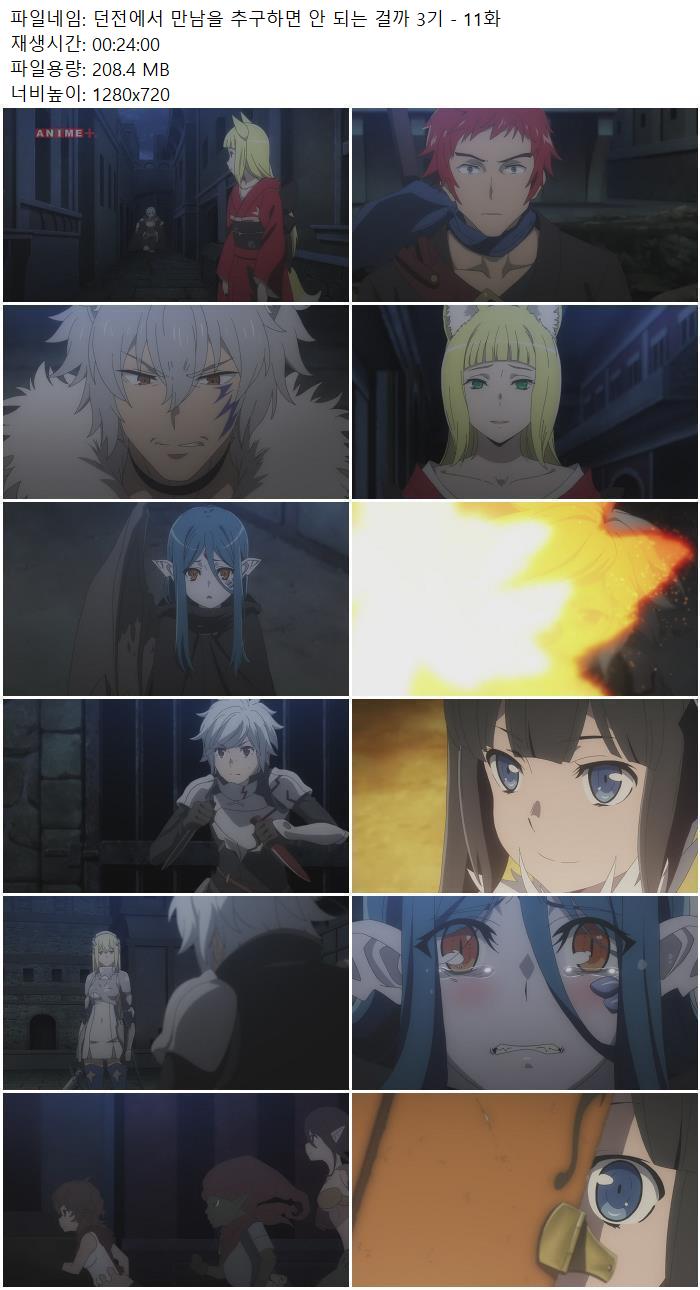 던전에서 만남을 추구하면 안 되는 걸까 3기 - 11화