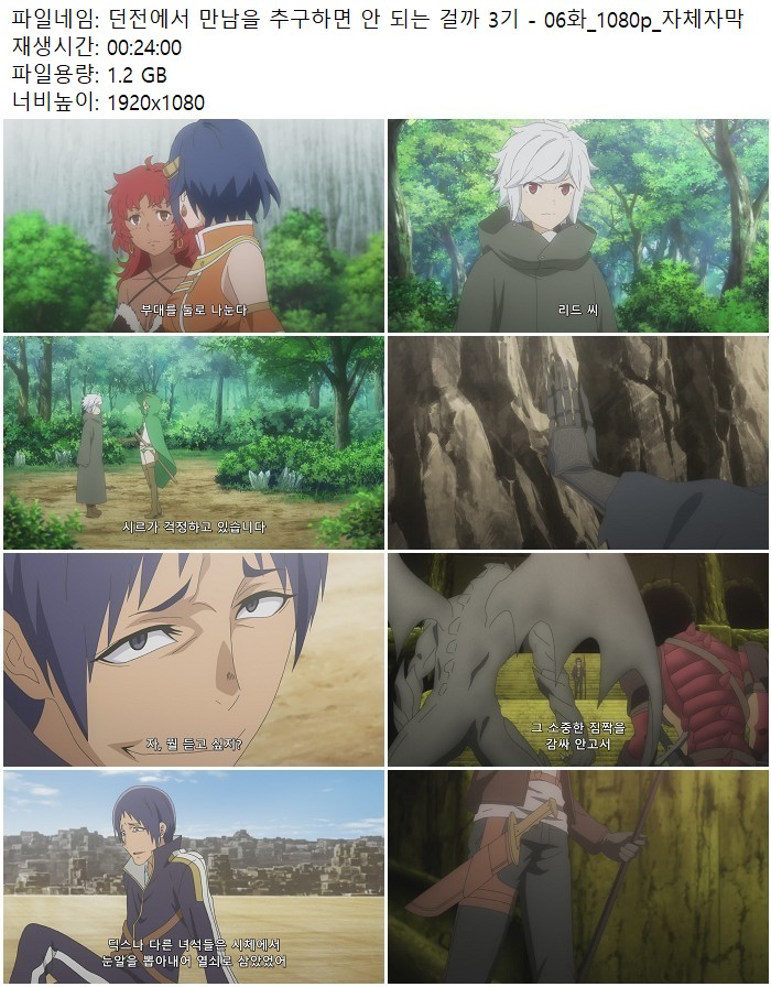던전에서 만남을 추구하면 안 되는 걸까 3기 - 06화_1080p_자체자막