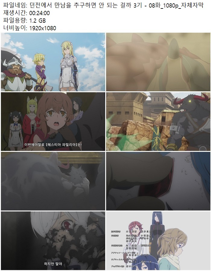 던전에서 만남을 추구하면 안 되는 걸까 3기 - 08화_1080p_자체자막