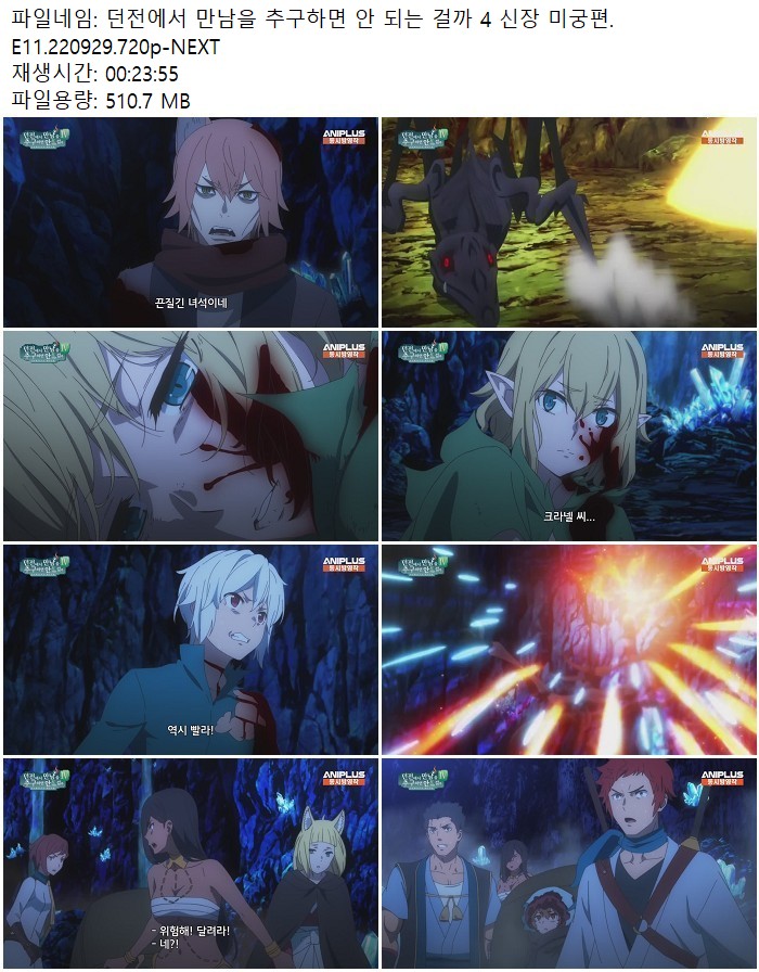 던전에서 만남을 추구하면 안 되는 걸까 4 신장 미궁편.E11.220929..
