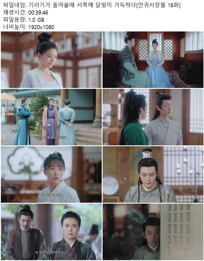 기러기가 돌아올때 서쪽에 달빛이 가득하다[안귀서창월 16화]