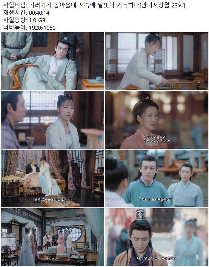 기러기가 돌아올때 서쪽에 달빛이 가득하다[안귀서창월 23화]