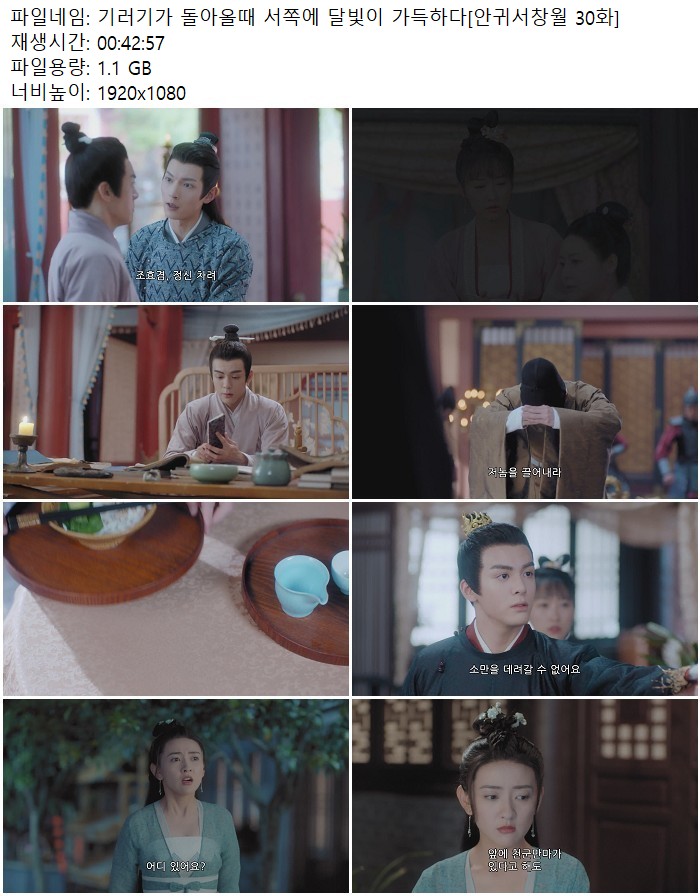 기러기가 돌아올때 서쪽에 달빛이 가득하다[안귀서창월 30화]