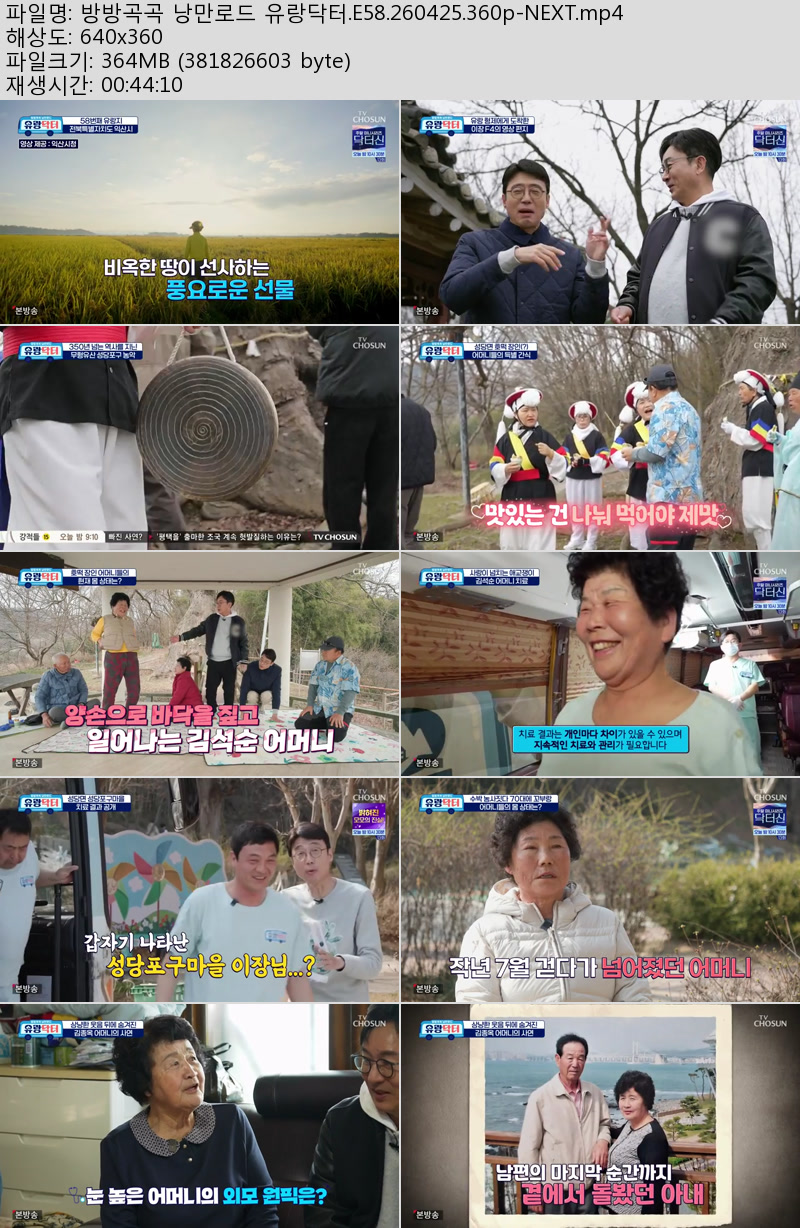 방방곡곡 낭만로드 유랑닥터.E58.260425.360p-NEXT