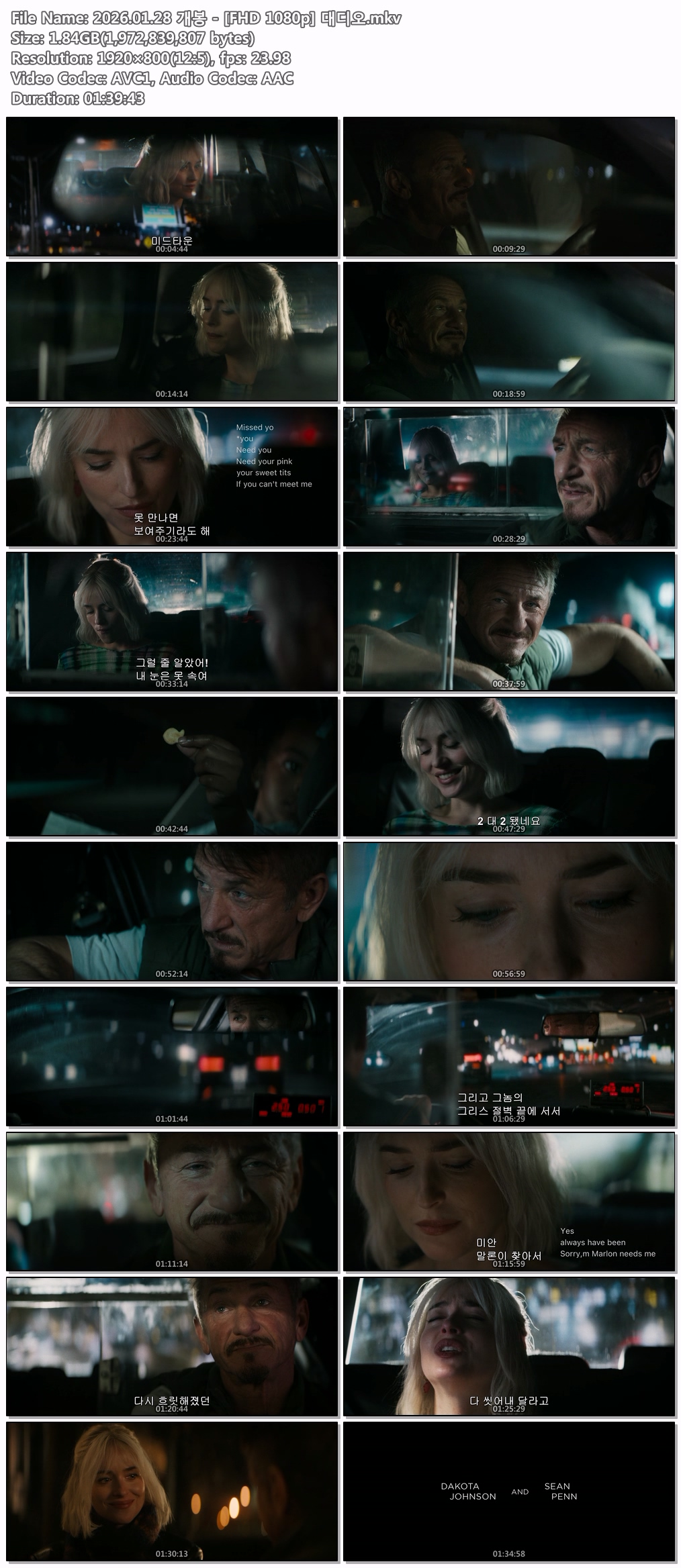 2026.01.28 개봉 - [FHD 1080p] 대디오