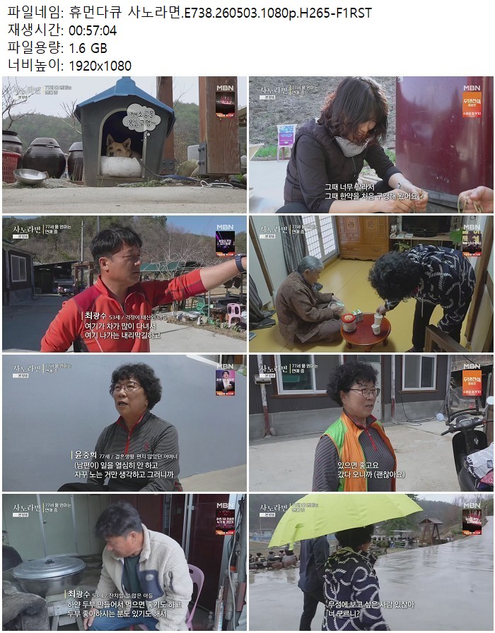 휴먼다큐 사노라면.E738.260503.1080p.H265