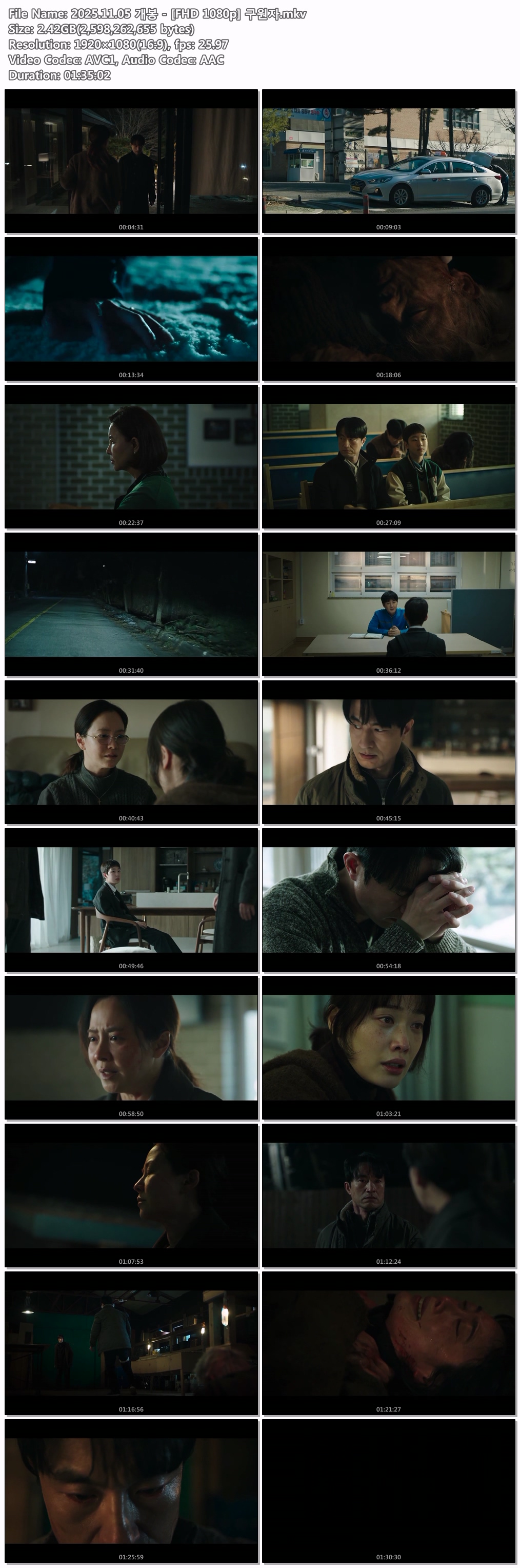 2025.11.05 개봉 - [FHD 1080p] 구원자