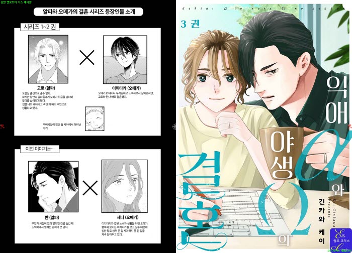 [BL만화] 긴카와 케이 - 익애 알파와 야생 오메가의 결혼 03권완결..