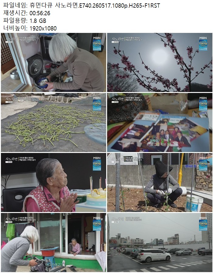 휴먼다큐 사노라면.E740.260517.1080p.H265