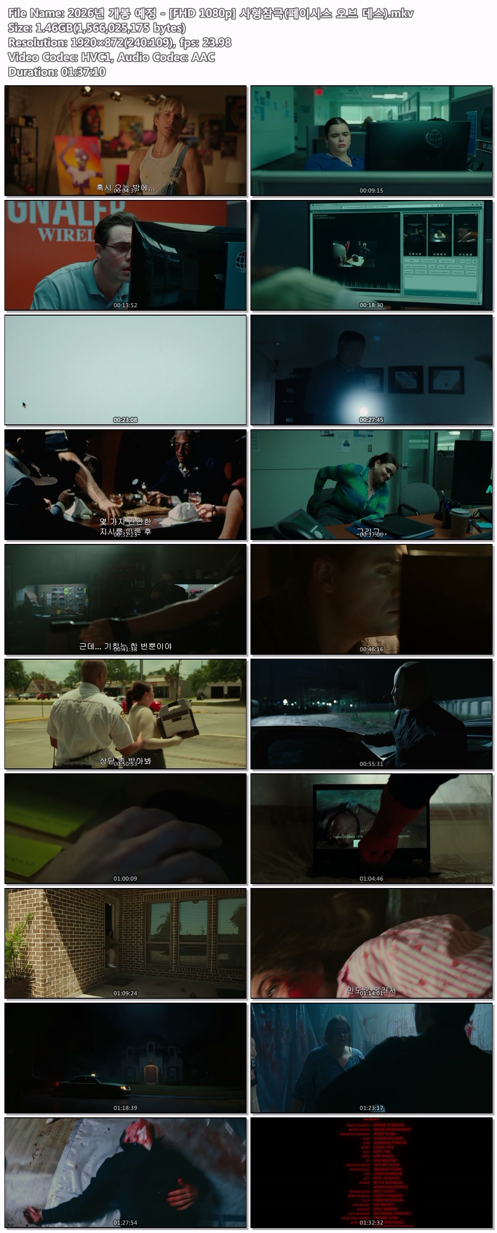 2026년 개봉 예정 - [FHD 1080p] 사형참극(페이시스 오브 데스)