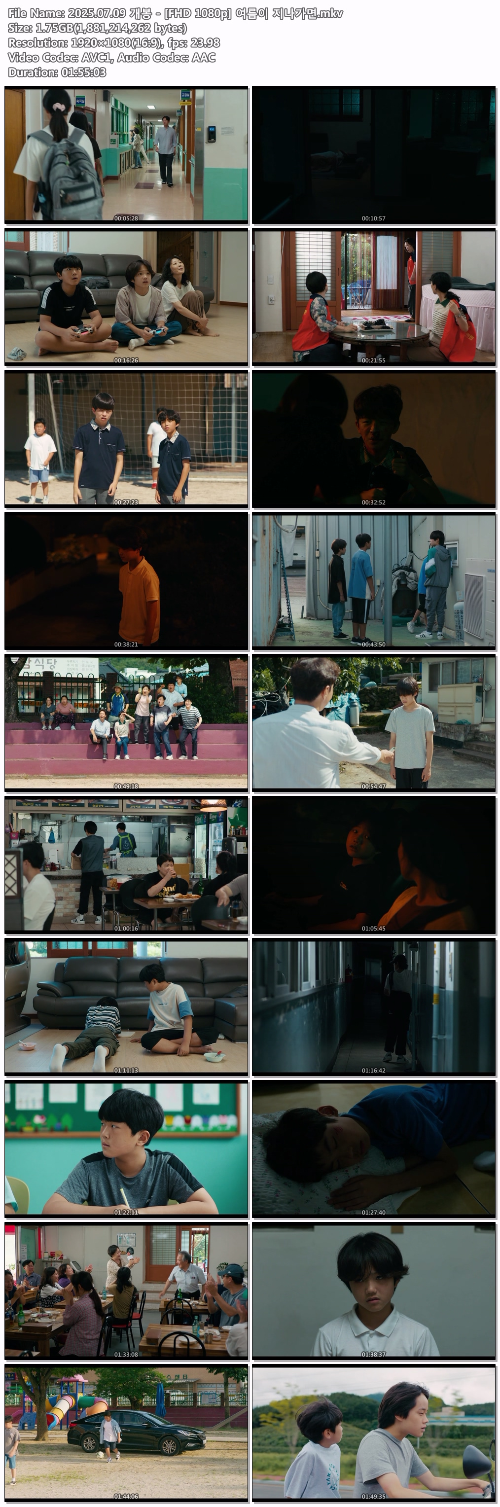 2025.07.09 개봉 - [FHD 1080p] 여름이 지나가면