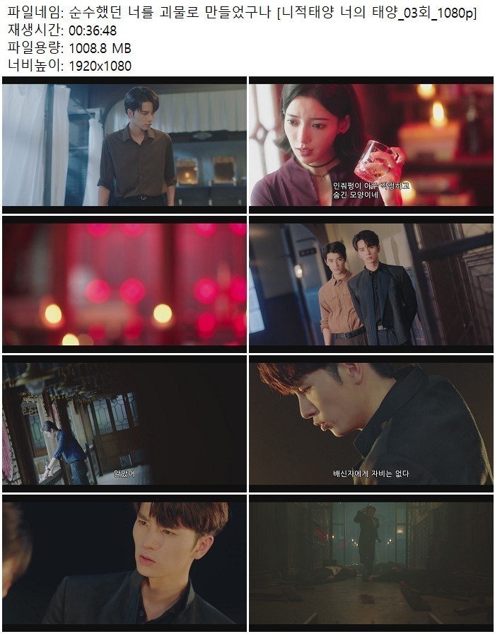 순수했던 너를 괴물로 만들었구나 [니적태양 너의 태양_03회_1080p]