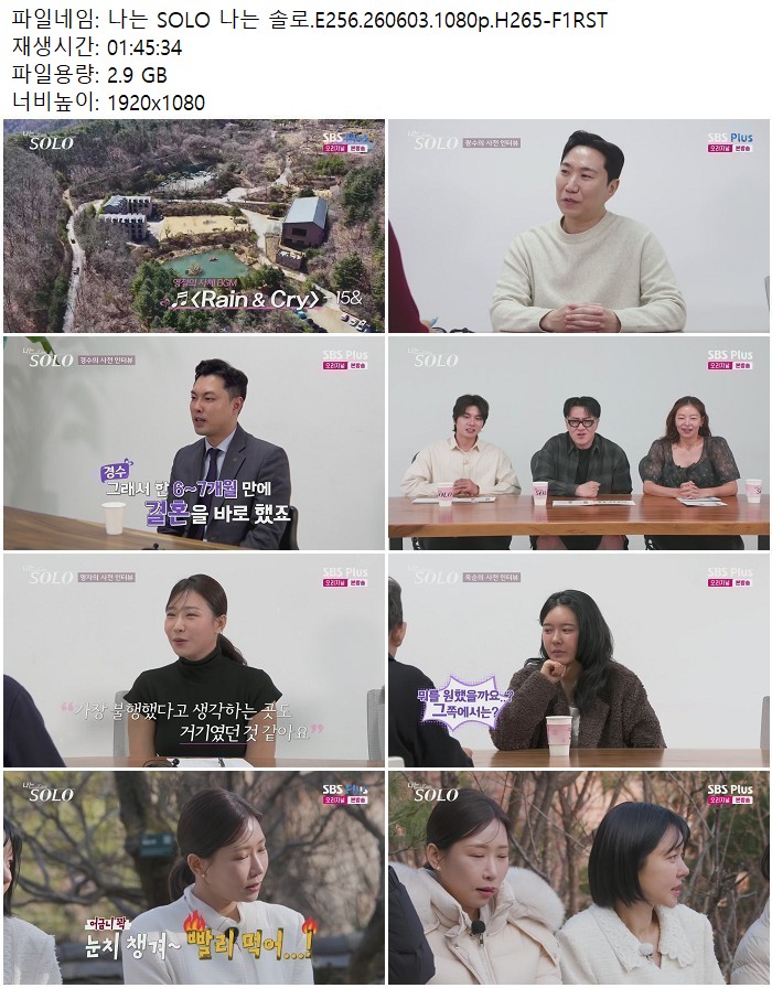 나는 SOLO 나는 솔로.E256.260603.1080p.H265-F1RST