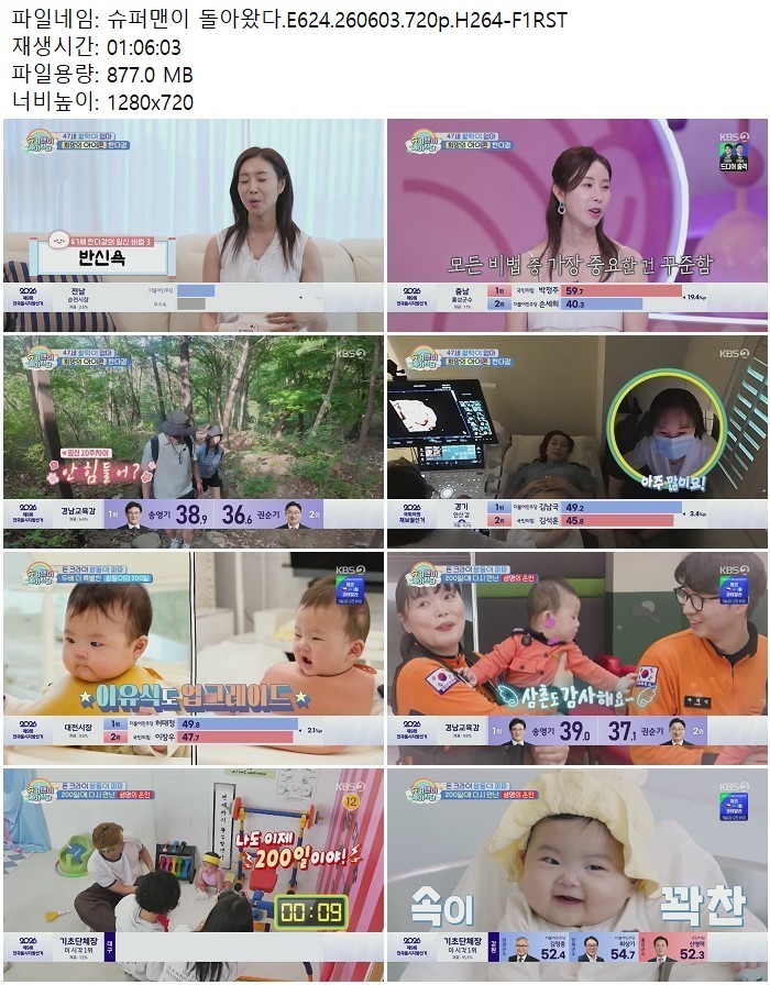 슈퍼맨이 돌아왔다.E624.260603.720p.H264-F1RST