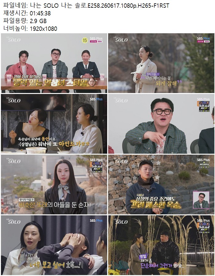 나는 SOLO 나는 솔로.E258.260617.1080p.H265