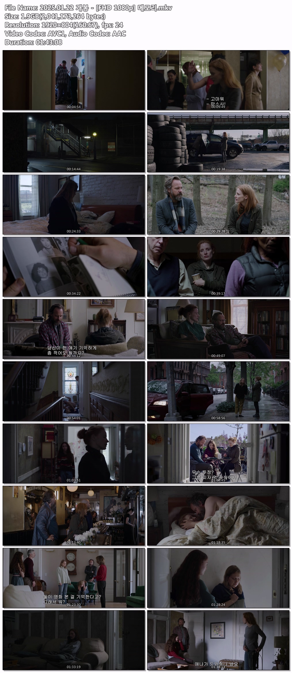 2025.01.22 개봉 - [FHD 1080p] 메모리