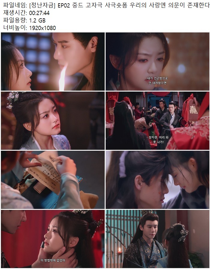 [정난자금] EP02 중드 고자극 사극숏폼 우리의 사랑엔 의문이 존재..