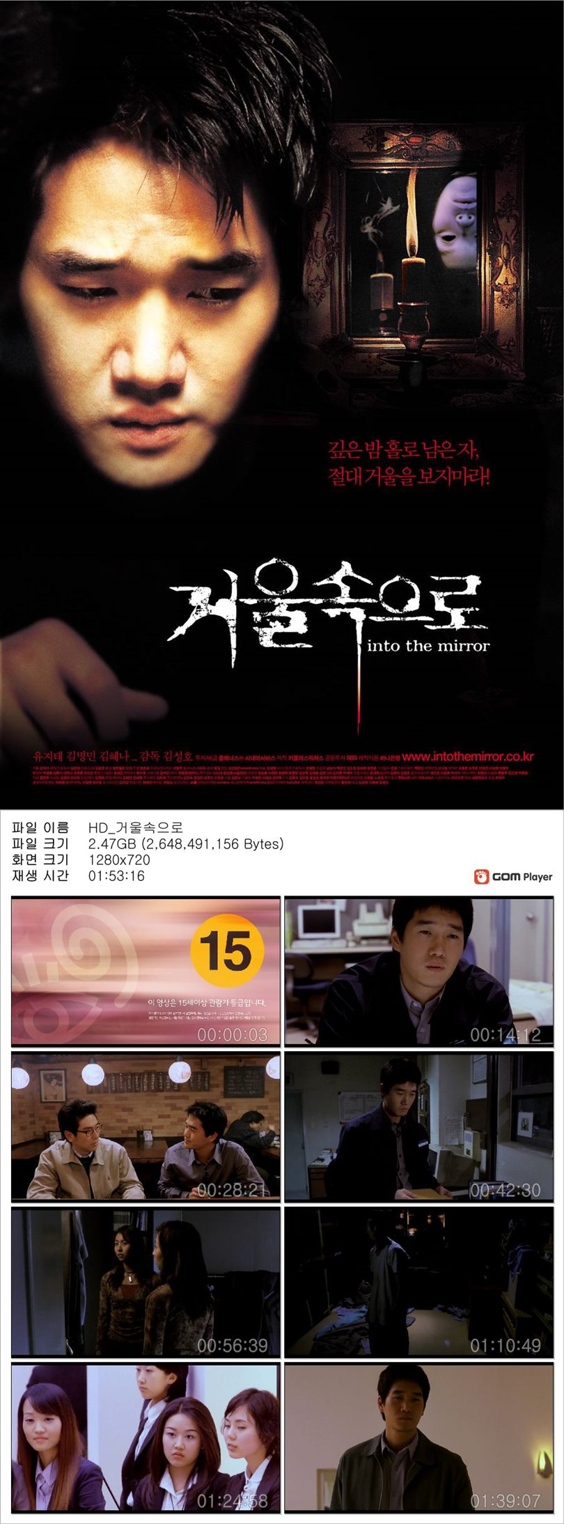 [거울속으로] 깊은 밤 홀로 남은자 절대 거울을 보지마라