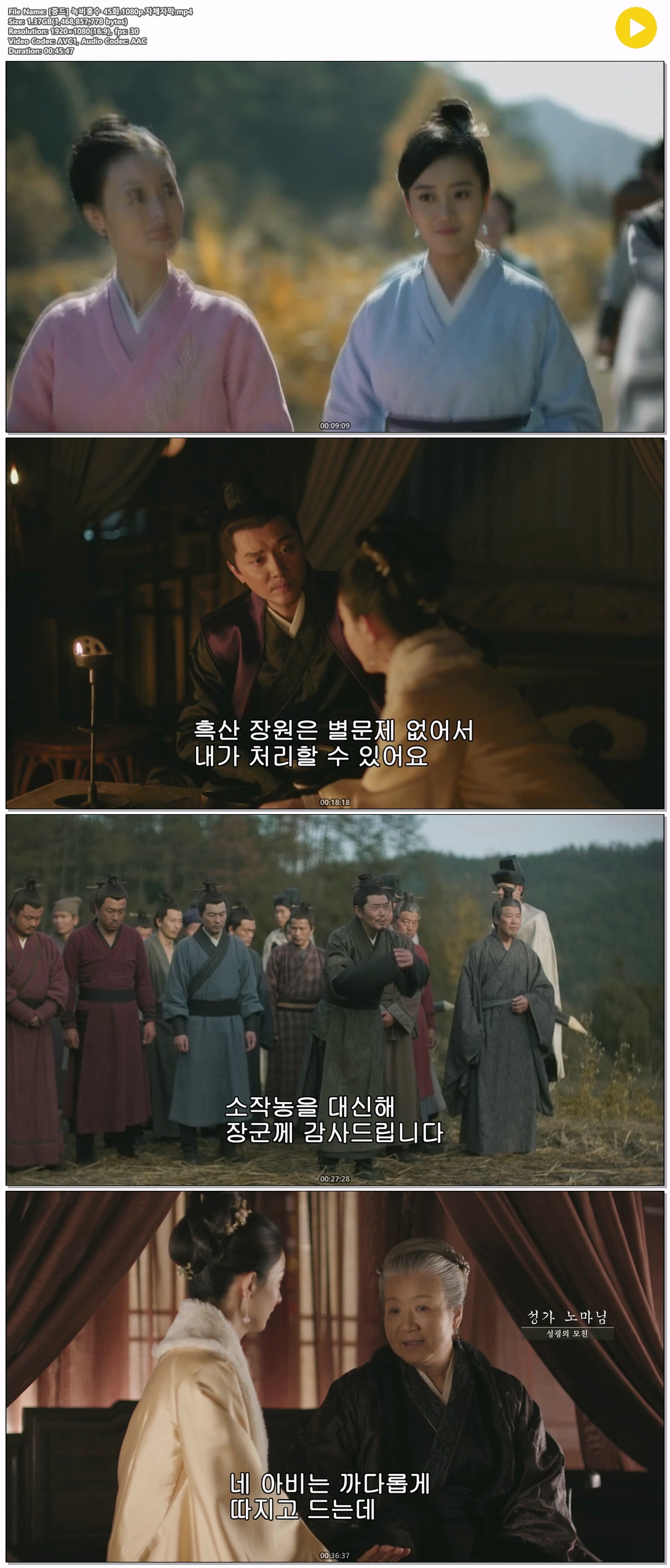 [중드] 녹비홍수 45화.1080p.자체자막
